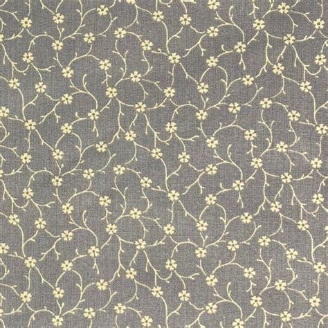 100 Cotton Gray Calico Fabric By The Yard Floral In 2022 Calico