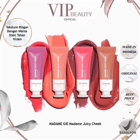 Jual MADAME GIE Madame Juicy Cheek Make Up Blush On Shopee Indonesia