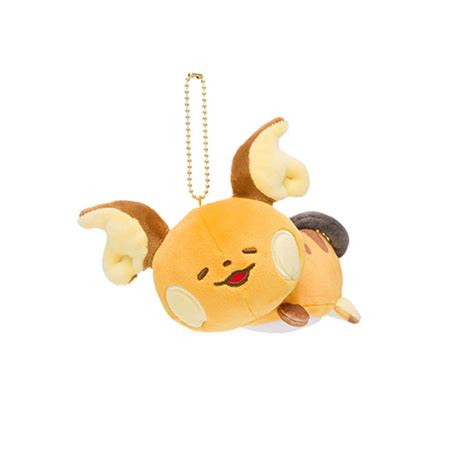 Plush Keychain Raichu Nesoberi Yurutto - Meccha Japan