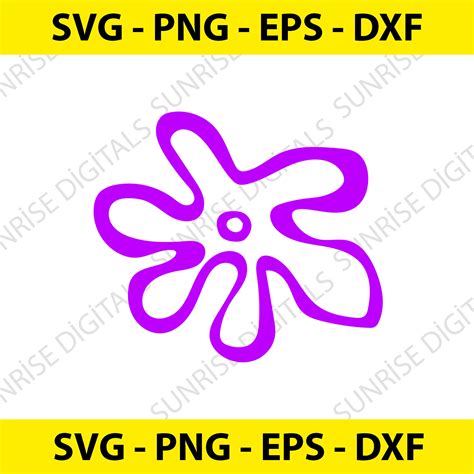 Bikini Bottom Flowers Svg Eps Cricut Silhouette Flower Svg Pattern