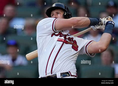 Atlanta Braves Sean Murphy Watches His Solo Home Run Against The