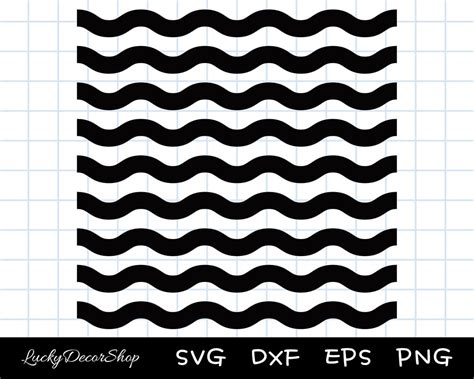 Wave Svg Wave Line Clipart Wave Pattern Svg Cut File Instant