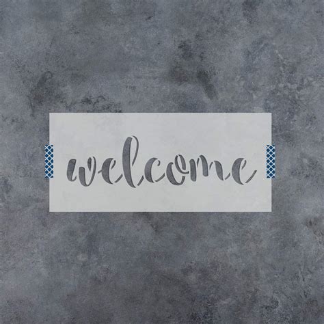 Welcome Stencil Template For Walls And Crafts Reusable Stencils For