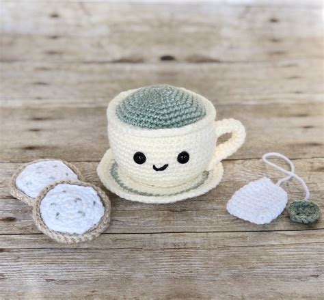 Crochet Tea Cup And Saucer Amigurumi Tea Cup Crochet Etsy