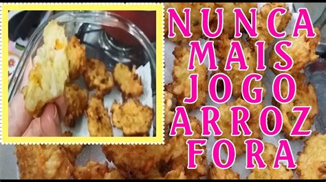 BOLINHO DE ARROZ MAIS FÁCIL DO MUNDO NUNCA MAIS JOGUEI FORA ARROZ