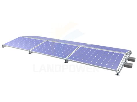 Fábrica OEM Montaje solar con balasto en techo plano Este Oeste de