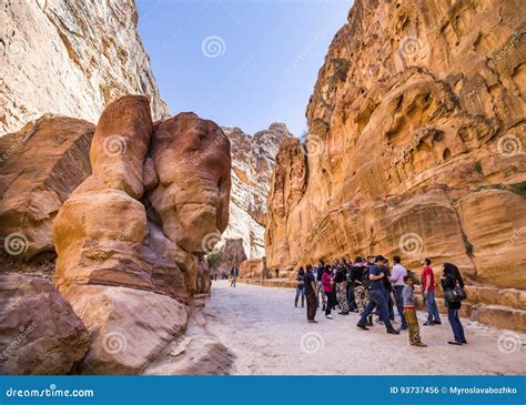 Siq Canyon Petra Jordan Editorial Photo Image Of Travel 93737456