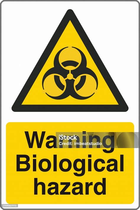 Peringatan Tanda Keselamatan Simbol Standar Iso 7010 Port Bahaya Biologis Ilustrasi Stok Unduh