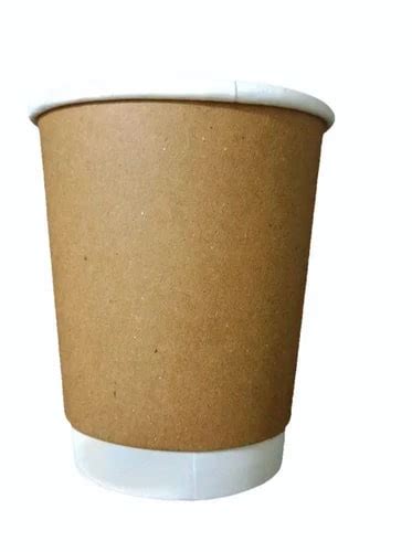 Brown 250 Ml Double Wall Paper Cups Shape Round At Rs 4 Piece In