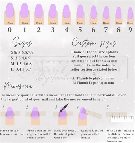 Press On Nail Size Chart Inspiration In 2023 Press On Nails Nail