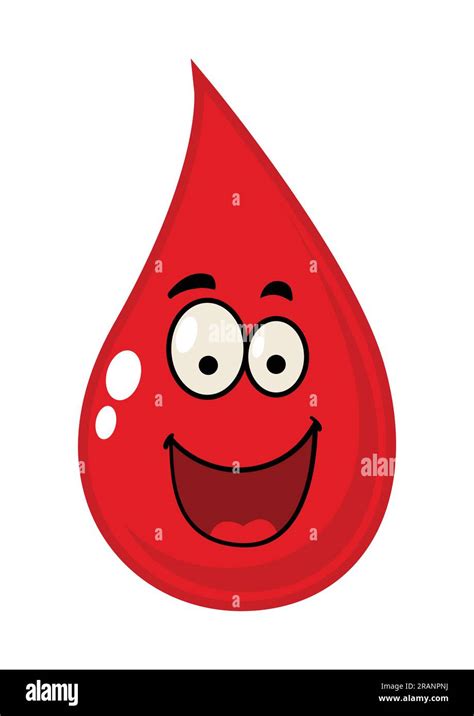 Cartoon Illustration Of A Blood Drop Stock Vector Image And Art Alamy