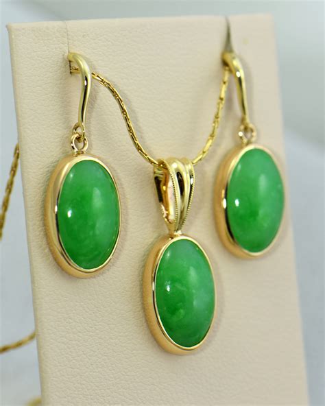 Burmese Jade Pendant And Earring Set Exquisite Jewelry For Every