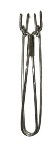 Silver 7 Inch Corrosion Resistant Polished Finish Stainless Steel Tong