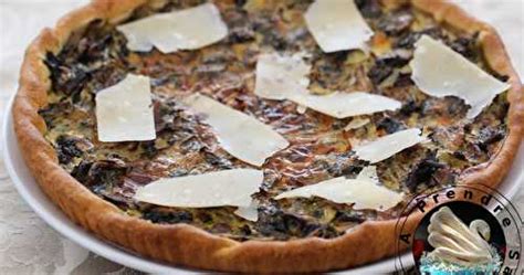 Tarte végétarienne aux champignons et parmesan de A Prendre Sans Faim