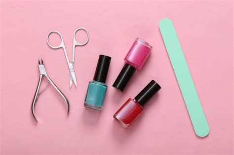 Accesorios De Manicura Botellas De Esmalte De U As Tijeras Y Lima De