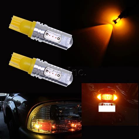 7 5W T10 COB Amber Color High Power LED Auto Side Wedge Signal Light