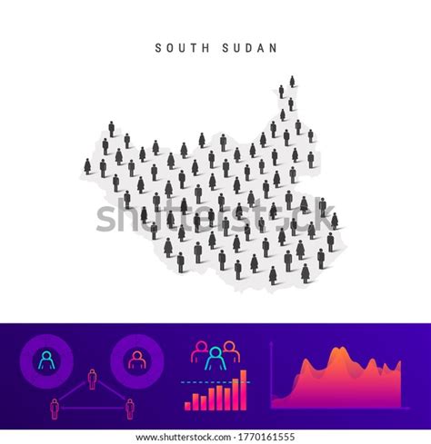 South Sudan People Map Detailed Vector Stock Vector (Royalty Free ...