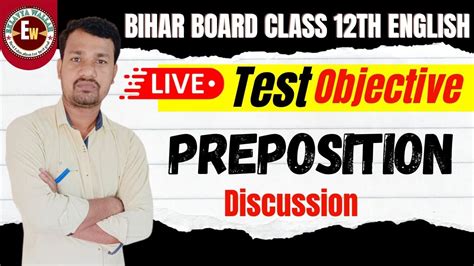 Live English Test Revision Preposition Raj Sir English Bihar Board