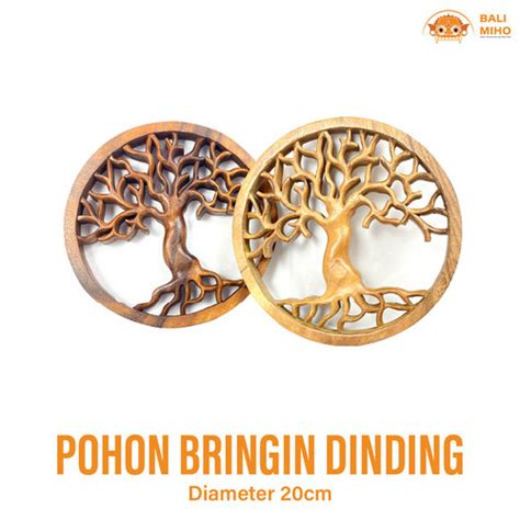 Jual Pajangan Dinding Pohon Beringin 20 Cm Dekorasi Dinding Ukiran