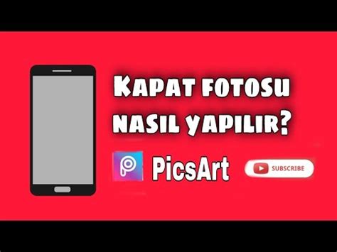 KAPAK FOTOSU NASIL YAPILIR UYGULAMA PİCSART YouTube