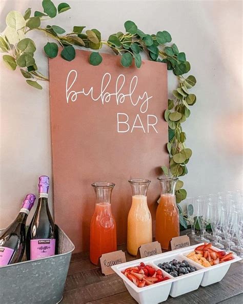 Pin On Party Inspo Mimosa Bar Bridal Shower Bridal Shower Diy