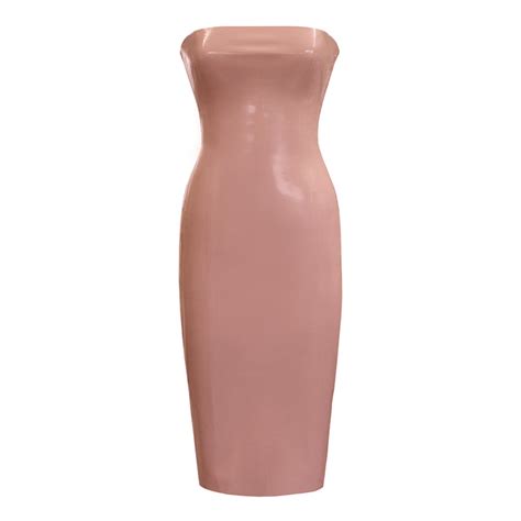 Couture Latex Restricted Strapless Pencil Dress Atsuko Kudo
