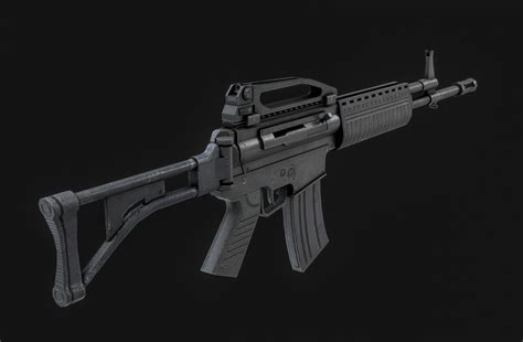 3d Model Pindad Ss2 Assault Rifle Vr Ar Low Poly Cgtrader