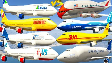 GTA V Every Boeing Cargo Airplanes VS Every Jet Airplanes Best Longer