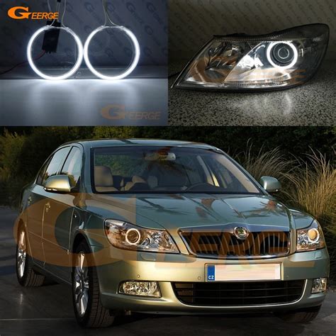 Excellent Ultra Bright Ccfl Angel Eyes Kit Halo Rings For Skoda Octavia