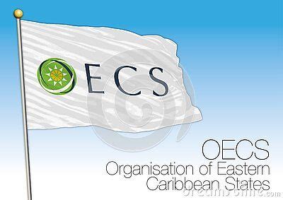 OECS, Organization of Eastern Caribbean States flag and symbol, central american economic ...