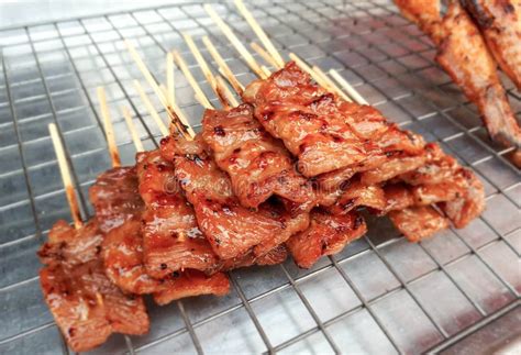 Un Bastone Della Carne Di Maiale Arrostita Immagine Stock Immagine Di