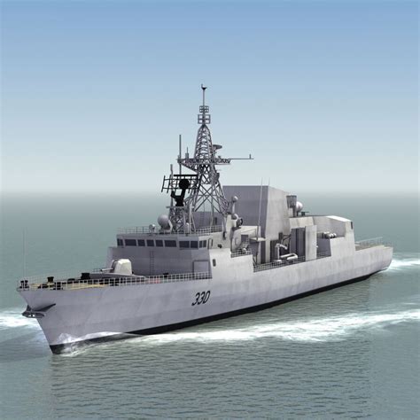 Halifax Class Frigate 3D Model $149 - .x .xsi .lwo .unknown .obj .flt .dae .3ds .ma - Free3D