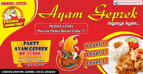 88 Spanduk Ayam Geprek Vector Cdr Psd 3d Pdf Imagesee