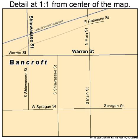 Bancroft Michigan Street Map 2605080