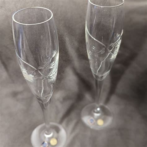 Crystal Champagne Flutes Etsy