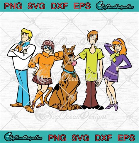 Vintage Scooby Doo Characters Svg Scooby Doo Cartoon Friends Svg Png