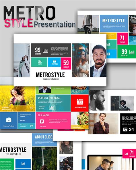 Metro Style Premium Presentation Powerpoint Template