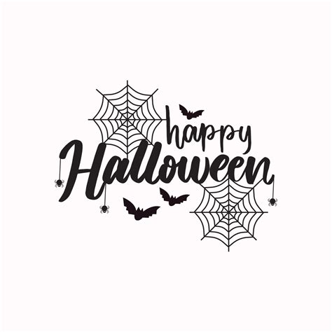 Vector Happy Halloween Hand Lettering And Ornament 3257022 Vector Art