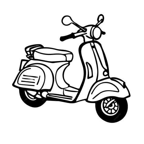 Premium Vector Coloring Book For Children Of Vespa For Children