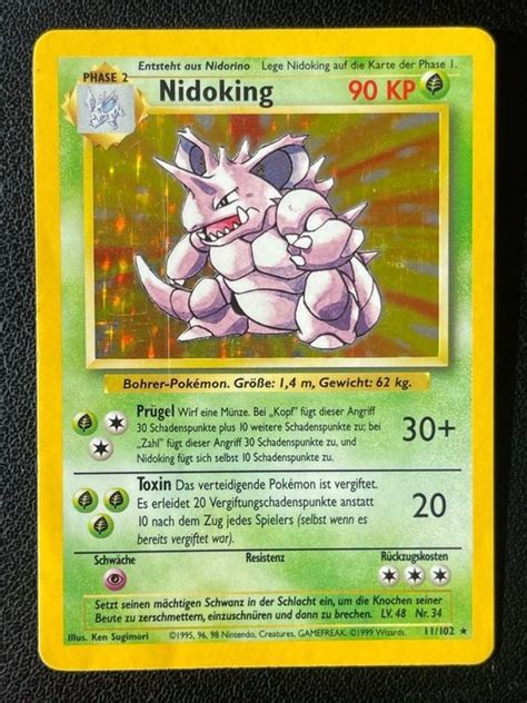 Nidoking 11102 Pokémon Base Set Holo Rare Kaufen Auf Ricardo