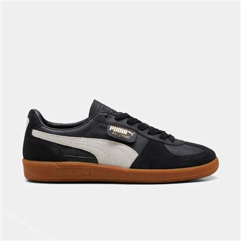 Puma Palermo Lthr men's sneakers - Black/White/Gum