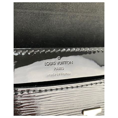 Louis Vuitton Louise Pm Epi Electric Black Leather Shoulder Clutch Bag