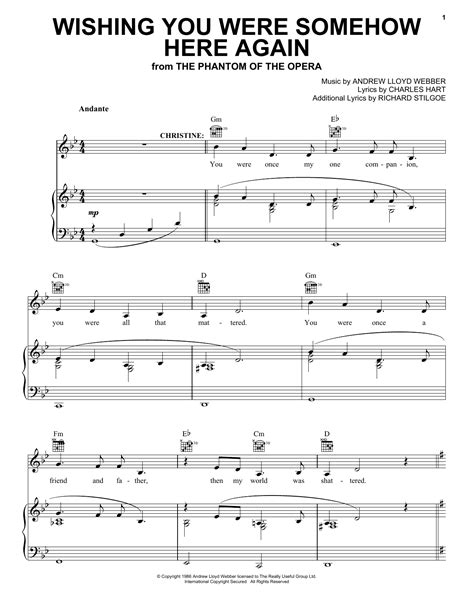 Wishing You Were Somehow Here Again Sheet Music Direct