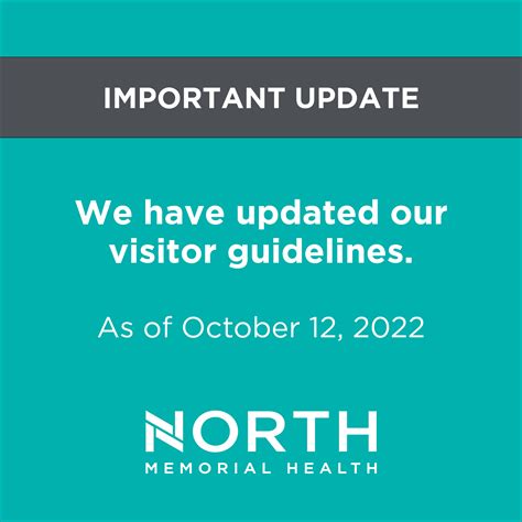 North Memorial Health - 👀 Visitor guidelines have been updated for