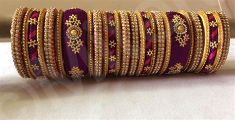 Indian Bridal Bangles Set Silk Thread Bridal Bangles Etsy India