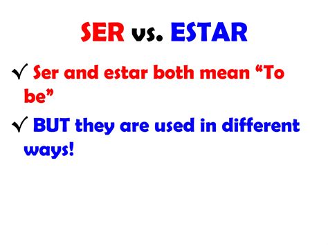 Ser Vs Estar Pp Ppt Descarga Gratuita