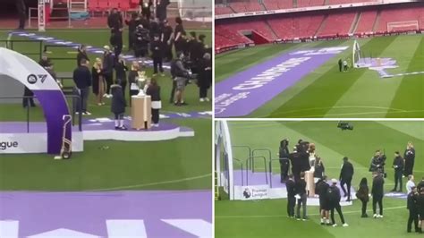 Leaked Arsenal Rehearsing Premier League Trophy Presentation