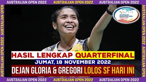 Hasil Lengkap Australian Open Hari Ini Day Qf Lolos Sf