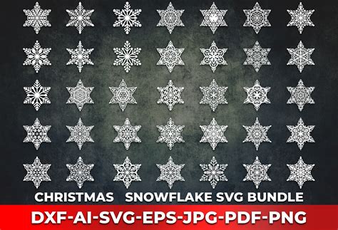 Snowflakes Laser Cut Svg Bundle Graphic By Laijuakter · Creative Fabrica