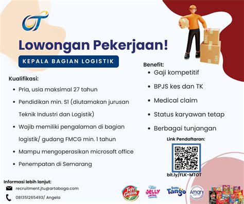 Lowongan Kerja Maret Orang Tua Group Kepala Bagian Logistik